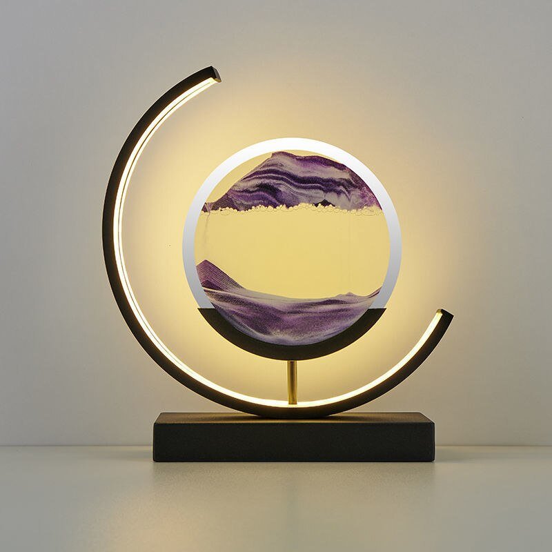 Dynamic Motion Art | LED Table Lamp with 360° Rotation & Elegant Design | Unique Nightstand Lighting for Relaxation 7