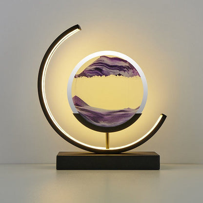 Dynamic Motion Art | LED Table Lamp with 360° Rotation & Elegant Design | Unique Nightstand Lighting for Relaxation 7