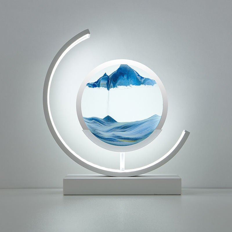 Dynamic Motion Art | LED Table Lamp with 360° Rotation & Elegant Design | Unique Nightstand Lighting for Relaxation 9