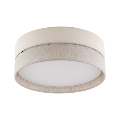 ECO Collection | Flush Mount Ceiling Light with Soft Fabric Shade | Neutral Tones for Modern Ambient Lighting 1