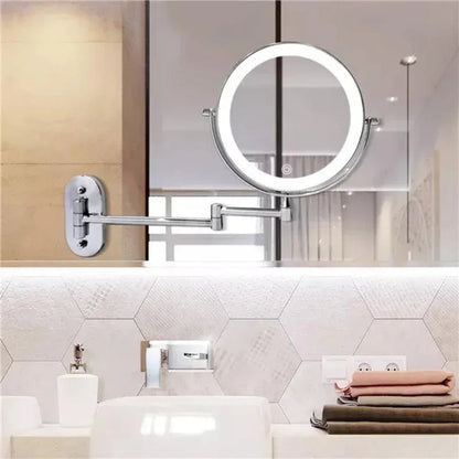 Elara Haus | LED Makeup Mirror with Adjustable Lighting & Magnification | Stylish Chrome Finish for Flawless Beauty 3
