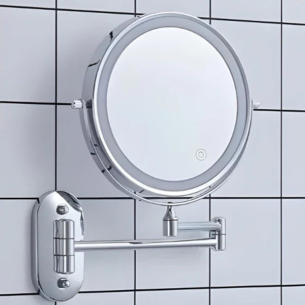 Elara Haus | LED Makeup Mirror with Adjustable Lighting & Magnification | Stylish Chrome Finish for Flawless Beauty 4
