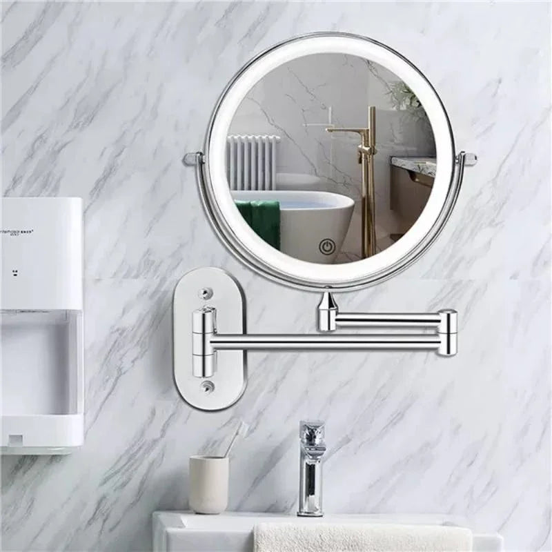 Elara Haus | LED Makeup Mirror with Adjustable Lighting & Magnification | Stylish Chrome Finish for Flawless Beauty 5