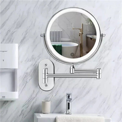 Elara Haus | LED Makeup Mirror with Adjustable Lighting & Magnification | Stylish Chrome Finish for Flawless Beauty 5