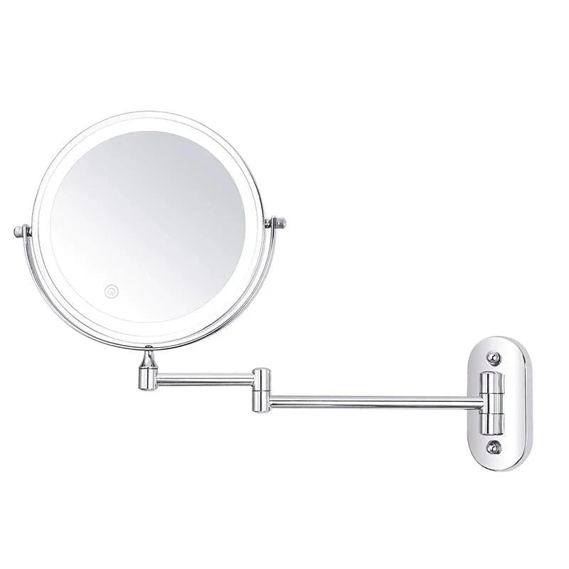 Elara Haus | LED Makeup Mirror with Adjustable Lighting & Magnification | Stylish Chrome Finish for Flawless Beauty 8