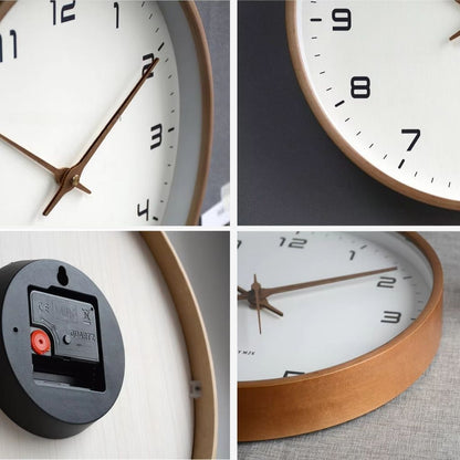 Elara Haus | Modern Wall Clock with Silent Sweep Mechanism | Solid Wood Design for Timeless Elegance 6