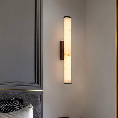 Elegant Alabaster Column Wall Sconce with Soft Ambient Lighting | Versatile Design for Modern and Classic Interiors 2
