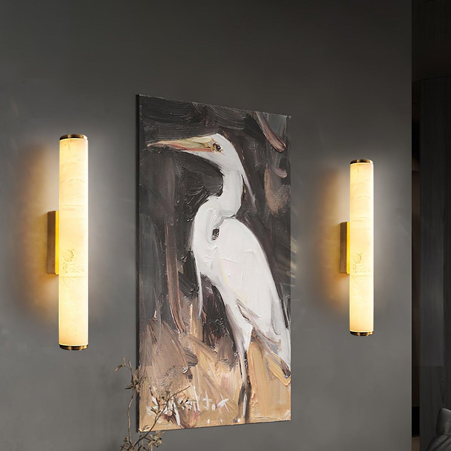 Elegant Alabaster Column Wall Sconce with Soft Ambient Lighting | Versatile Design for Modern and Classic Interiors 4