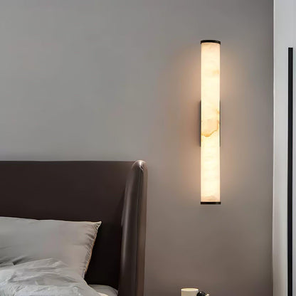 Elegant Alabaster Column Wall Sconce with Soft Ambient Lighting | Versatile Design for Modern and Classic Interiors 6