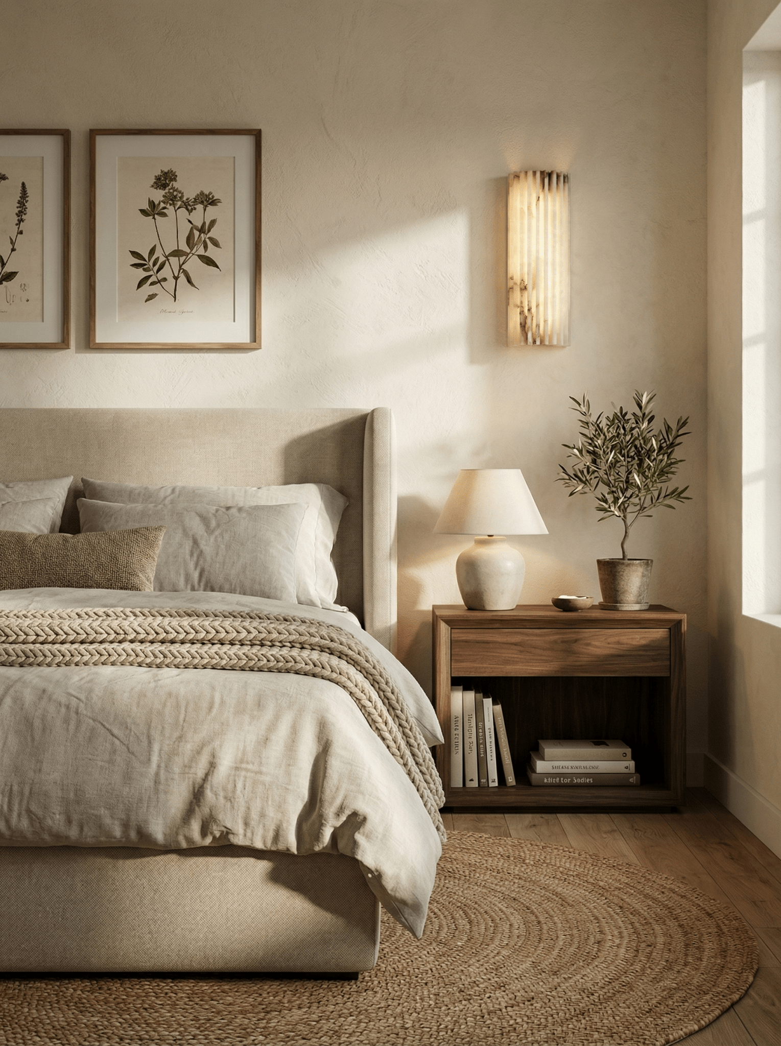 Elegant Alabaster Wall Sconce Light with Soft Glow Design | Ambient Lighting for Warm Atmosphere 2