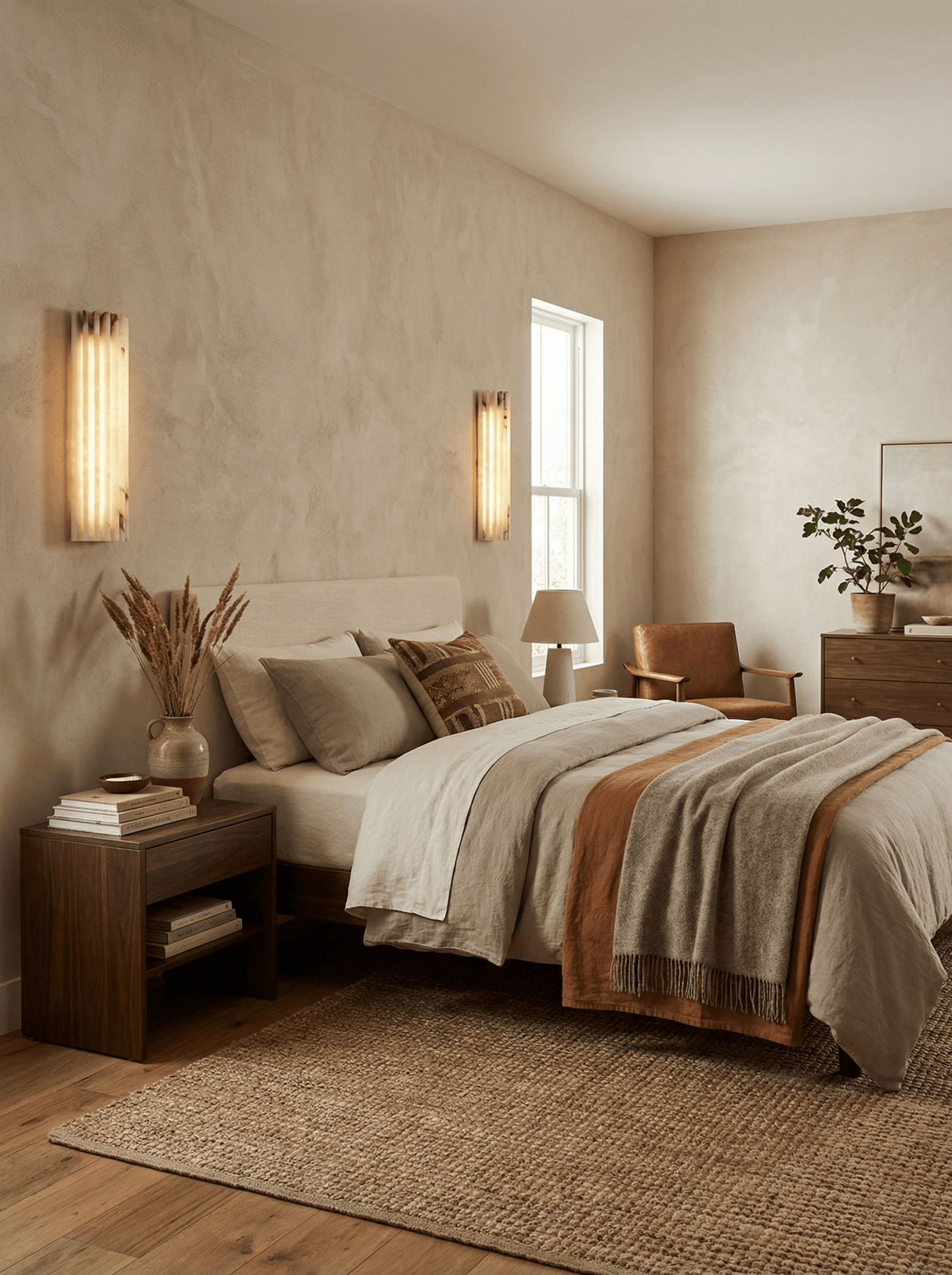 Elegant Alabaster Wall Sconce Light with Soft Glow Design | Ambient Lighting for Warm Atmosphere 7