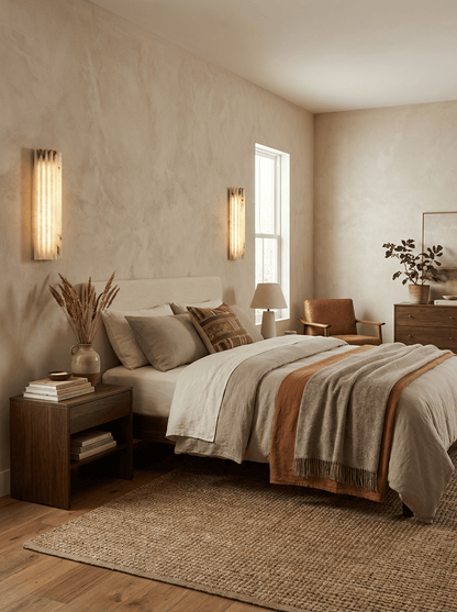 Elegant Alabaster Wall Sconce Light with Soft Glow Design | Ambient Lighting for Warm Atmosphere 7