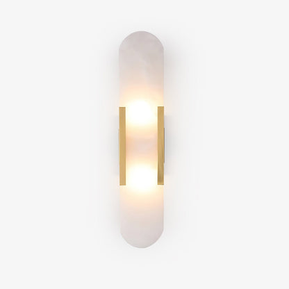 Elegant Alabaster Wall Sconce with Brass Accents | Handcrafted Lighting for Timeless Elegance 1