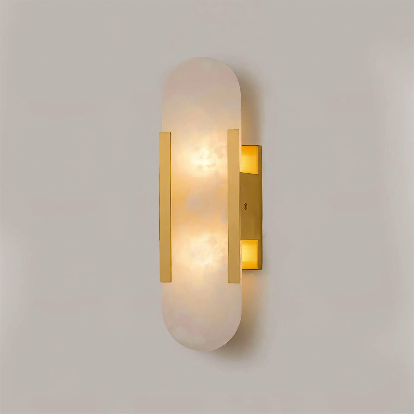 Elegant Alabaster Wall Sconce with Brass Accents | Handcrafted Lighting for Timeless Elegance 10