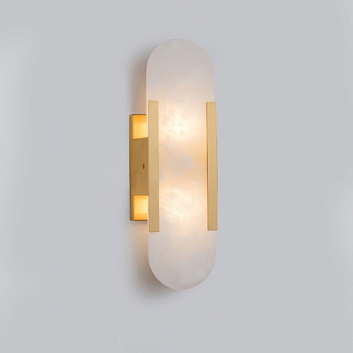 Elegant Alabaster Wall Sconce with Brass Accents | Handcrafted Lighting for Timeless Elegance 11