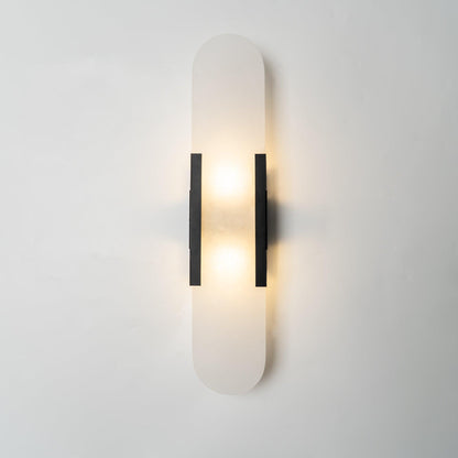 Elegant Alabaster Wall Sconce with Brass Accents | Handcrafted Lighting for Timeless Elegance 13