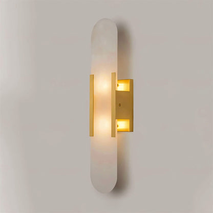 Elegant Alabaster Wall Sconce with Brass Accents | Handcrafted Lighting for Timeless Elegance 9