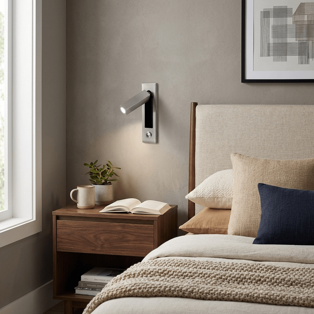 Elegant Bedside Wall Lamps with Adjustable Lighting | Modern Design for Cozy Ambiance 6