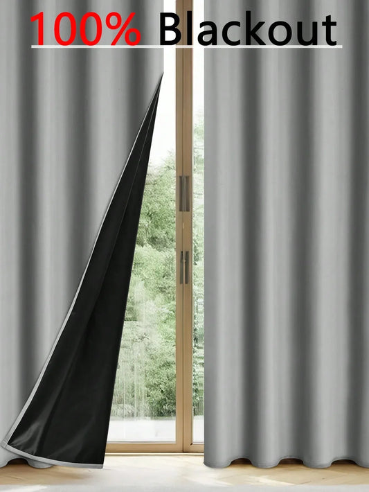 Elegant Blackout Curtains | Solid Blackout Drapes with Grommets | Total Privacy for Bedrooms and Living Rooms 0