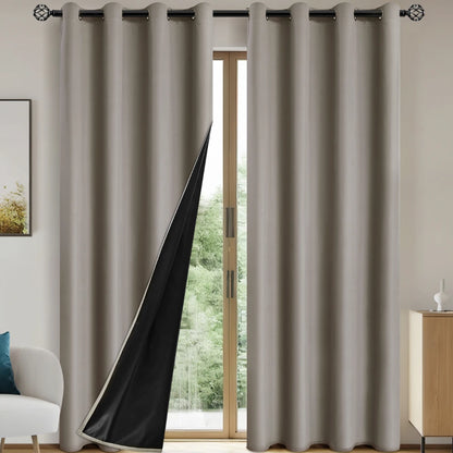 Elegant Blackout Curtains | Solid Blackout Drapes with Grommets | Total Privacy for Bedrooms and Living Rooms 11