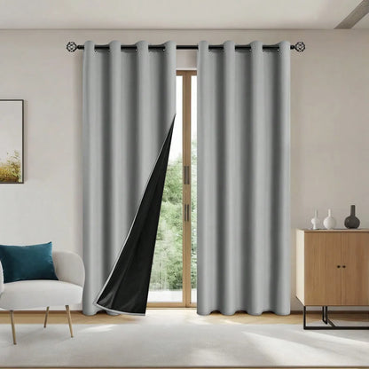 Elegant Blackout Curtains | Solid Blackout Drapes with Grommets | Total Privacy for Bedrooms and Living Rooms 7