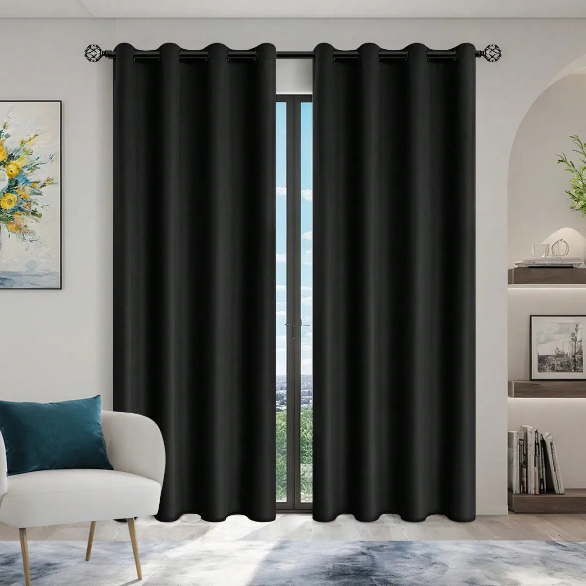 Elegant Blackout Curtains | Solid Blackout Drapes with Grommets | Total Privacy for Bedrooms and Living Rooms 9