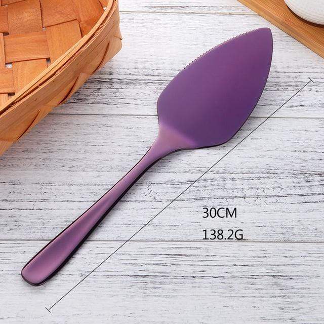 Elegant Cake Knife | Colorful Plated Design for Stylish Dessert Cutting 3