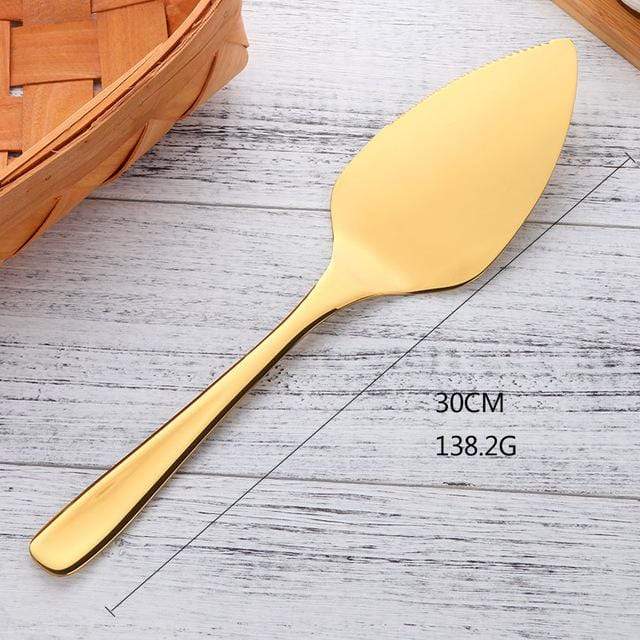 Elegant Cake Knife | Colorful Plated Design for Stylish Dessert Cutting 5
