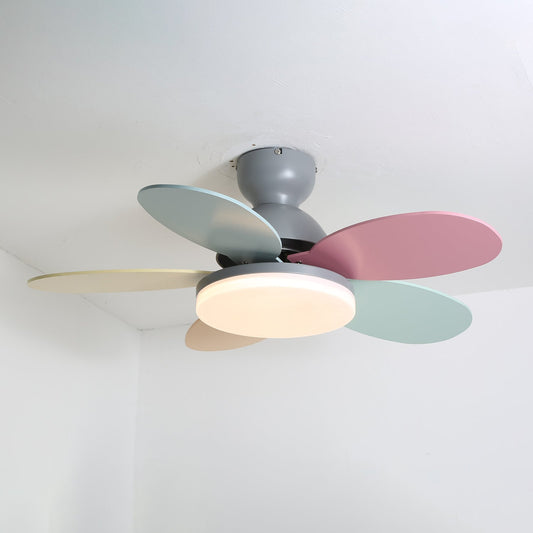Elegant Ceiling Fan with Lights & Petal-Shaped Blades | Whisper-Quiet DC Motor for Energy Efficiency 0
