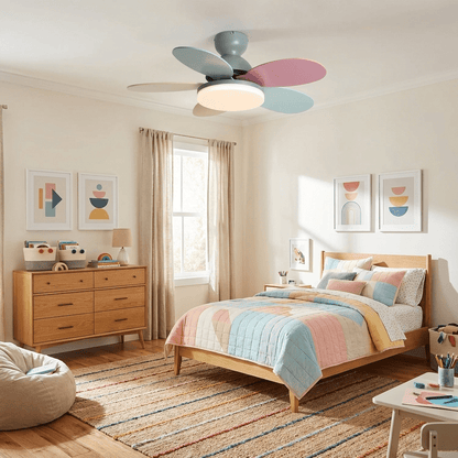 Elegant Ceiling Fan with Lights & Petal-Shaped Blades | Whisper-Quiet DC Motor for Energy Efficiency 2