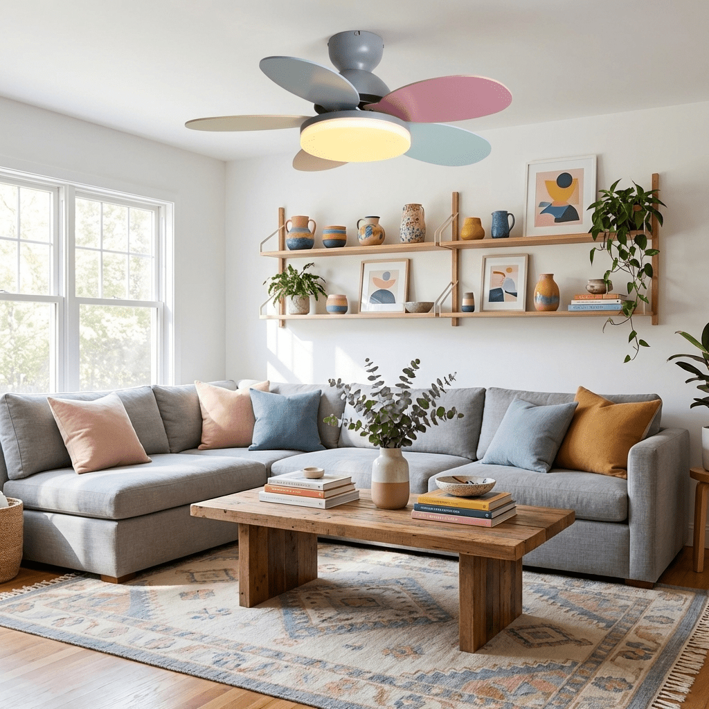 Elegant Ceiling Fan with Lights & Petal-Shaped Blades | Whisper-Quiet DC Motor for Energy Efficiency 3