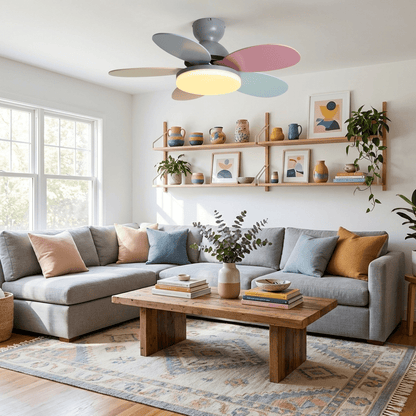 Elegant Ceiling Fan with Lights & Petal-Shaped Blades | Whisper-Quiet DC Motor for Energy Efficiency 3