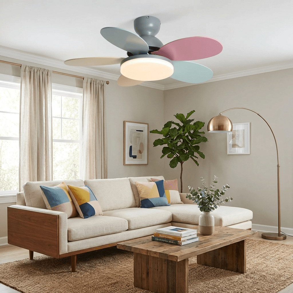 Elegant Ceiling Fan with Lights & Petal-Shaped Blades | Whisper-Quiet DC Motor for Energy Efficiency 4