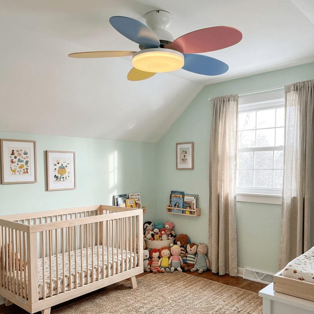 Elegant Ceiling Fan with Lights & Petal-Shaped Blades | Whisper-Quiet DC Motor for Energy Efficiency 6