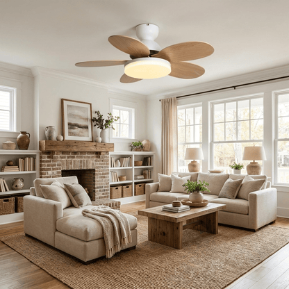 Elegant Ceiling Fan with Lights & Petal-Shaped Blades | Whisper-Quiet DC Motor for Energy Efficiency 7