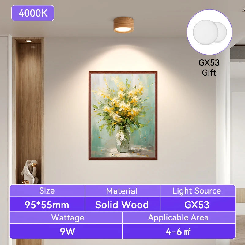 Elegant Ceiling Light Fixture | GX53 LED Downlight with Warm & Neutral Light | Versatile Indoor Lighting for Home Decor 10