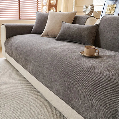 Elegant Chenille Sofa Cover | Anti-Slip Design for All Seasons Comfort 7