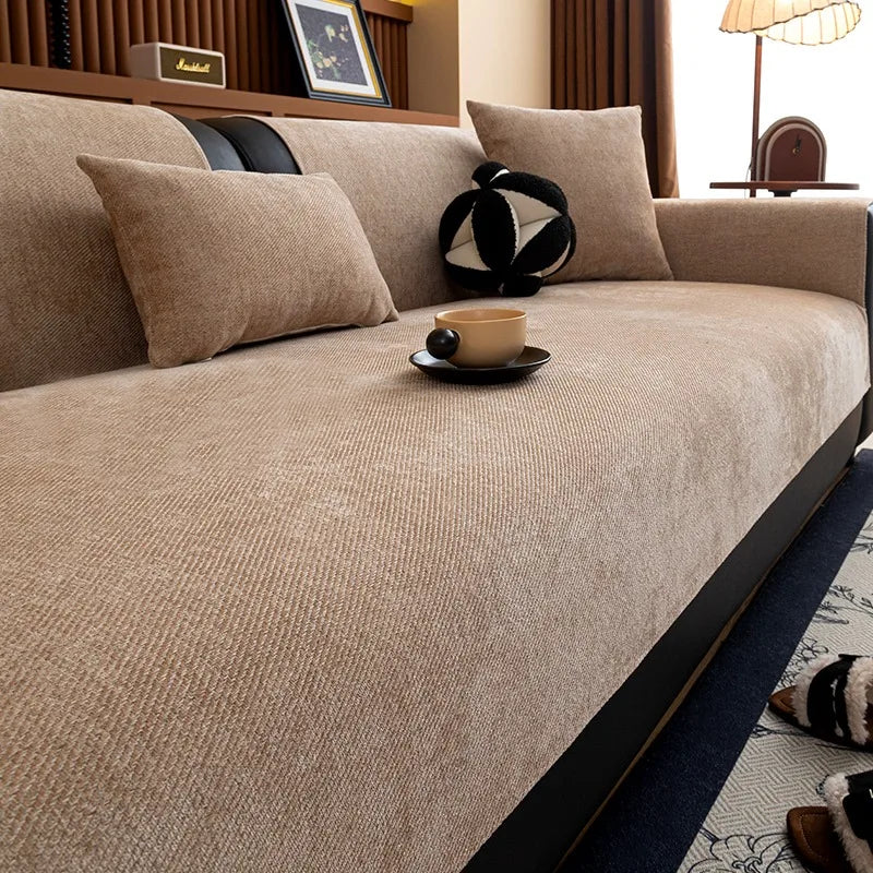 Elegant Chenille Sofa Cover | Anti-Slip Design for All Seasons Comfort 8