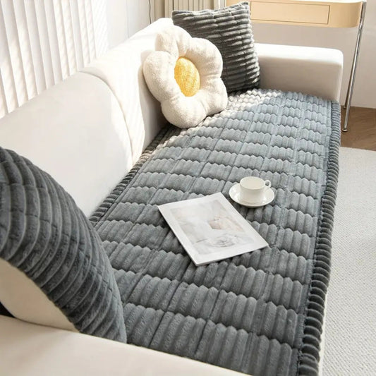 Elegant Couch Cover | Plush Sofa Protector with Anti-Slip Design | Pet-Friendly Fabric for Cozy Living Room 0