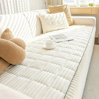 Elegant Couch Cover | Plush Sofa Protector with Anti-Slip Design | Pet-Friendly Fabric for Cozy Living Room 2