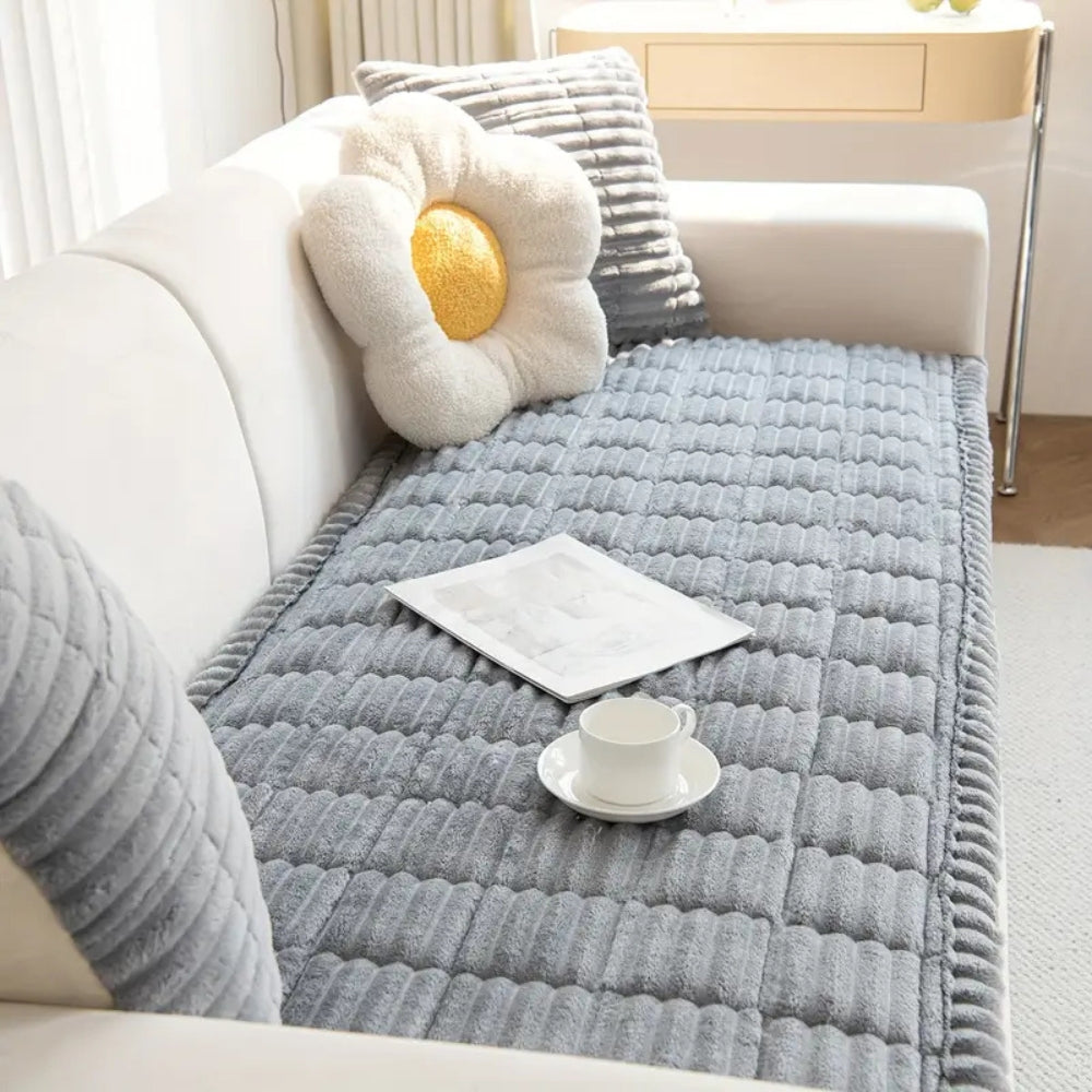 Elegant Couch Cover | Plush Sofa Protector with Anti-Slip Design | Pet-Friendly Fabric for Cozy Living Room 5