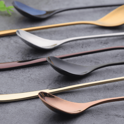 Elegant Dessert Spoon Set | Plated Stainless Steel with Modern Design | Ideal Spoon for Dessert Enjoyment 2