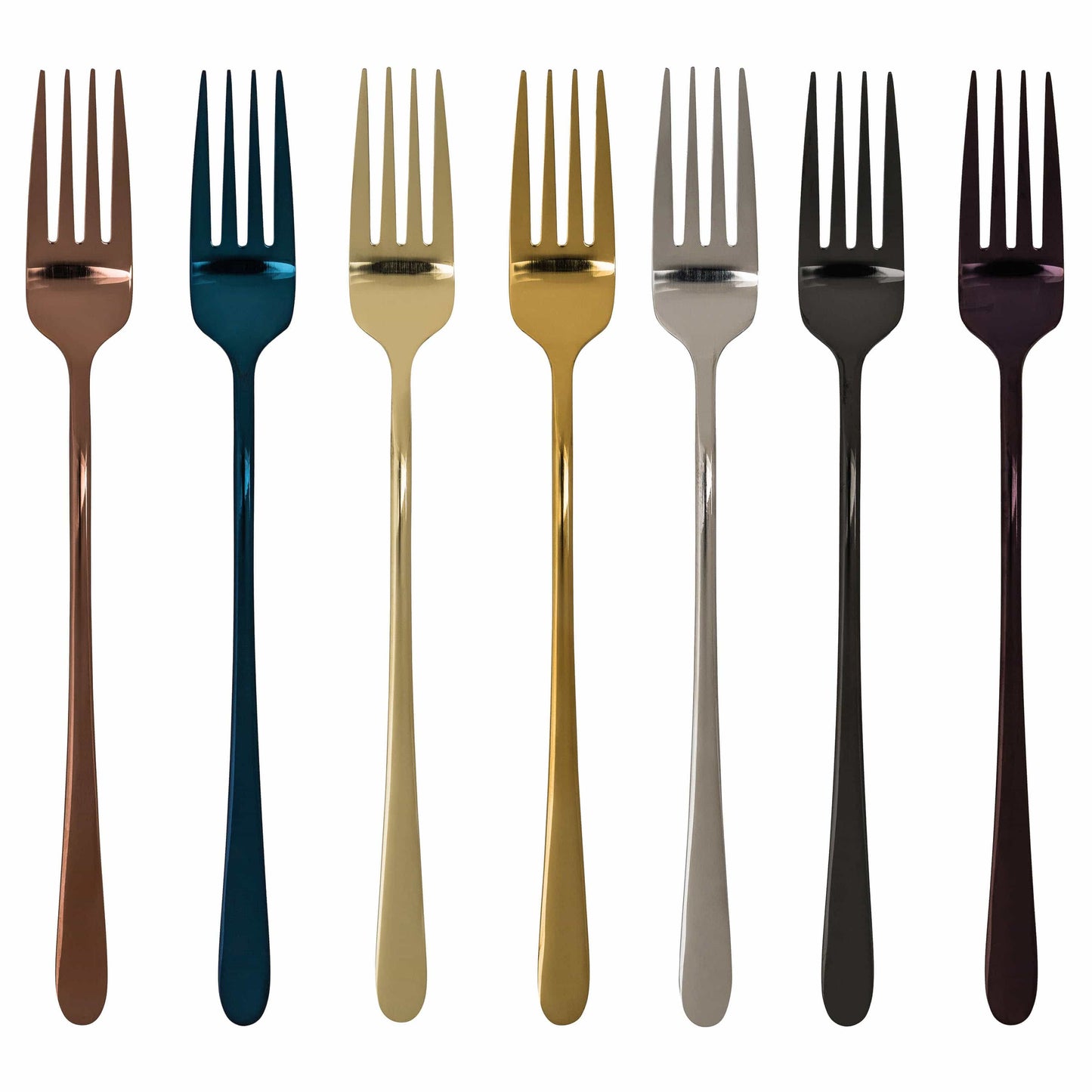 Elegant Dining Fork | Plated Stainless Steel with Modern Design | Durable Utensil for Stylish Table Settings 0