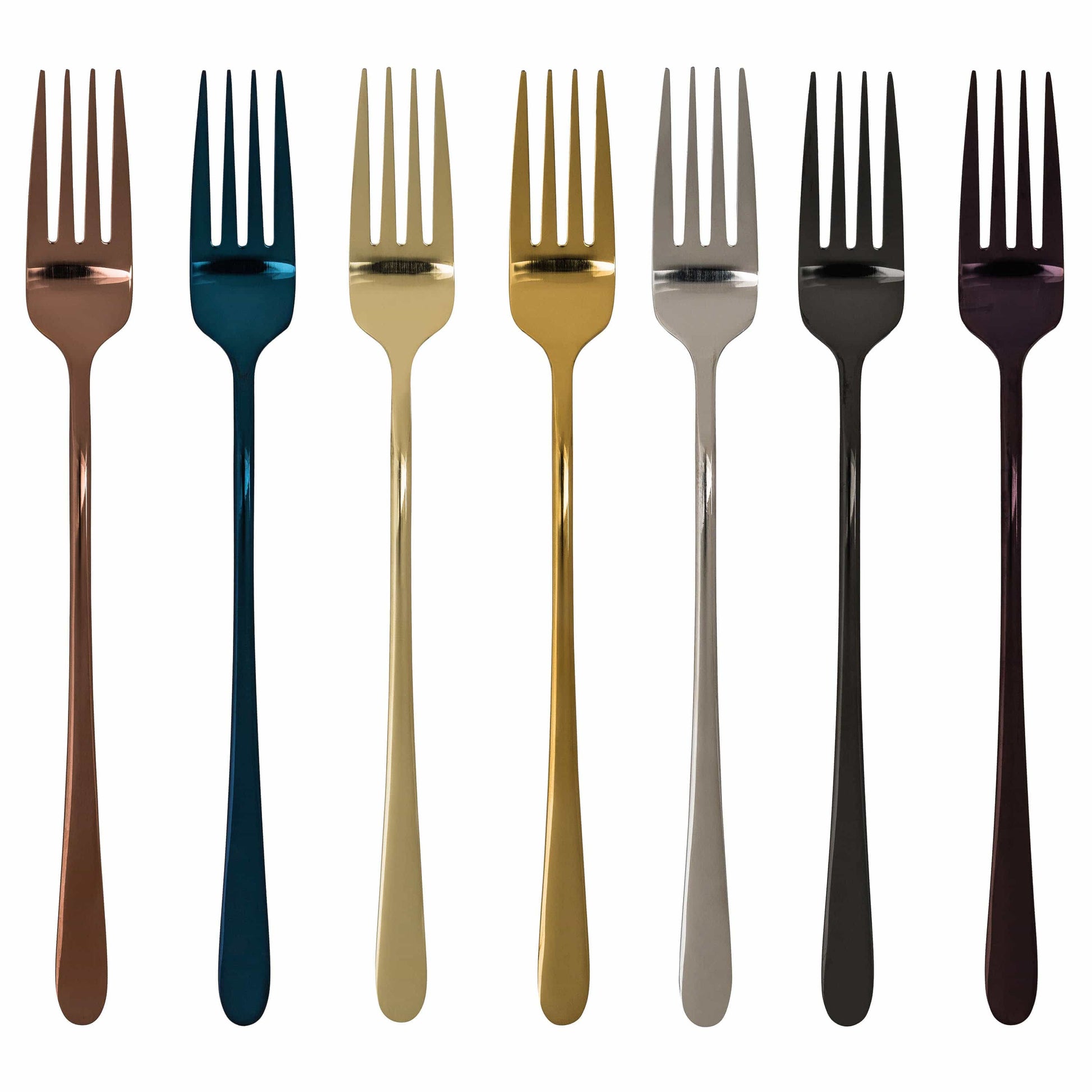 Elegant Dining Fork | Plated Stainless Steel with Modern Design | Durable Utensil for Stylish Table Settings 0