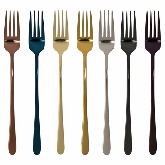 Elegant Dining Fork | Plated Stainless Steel with Modern Design | Durable Utensil for Stylish Table Settings 0