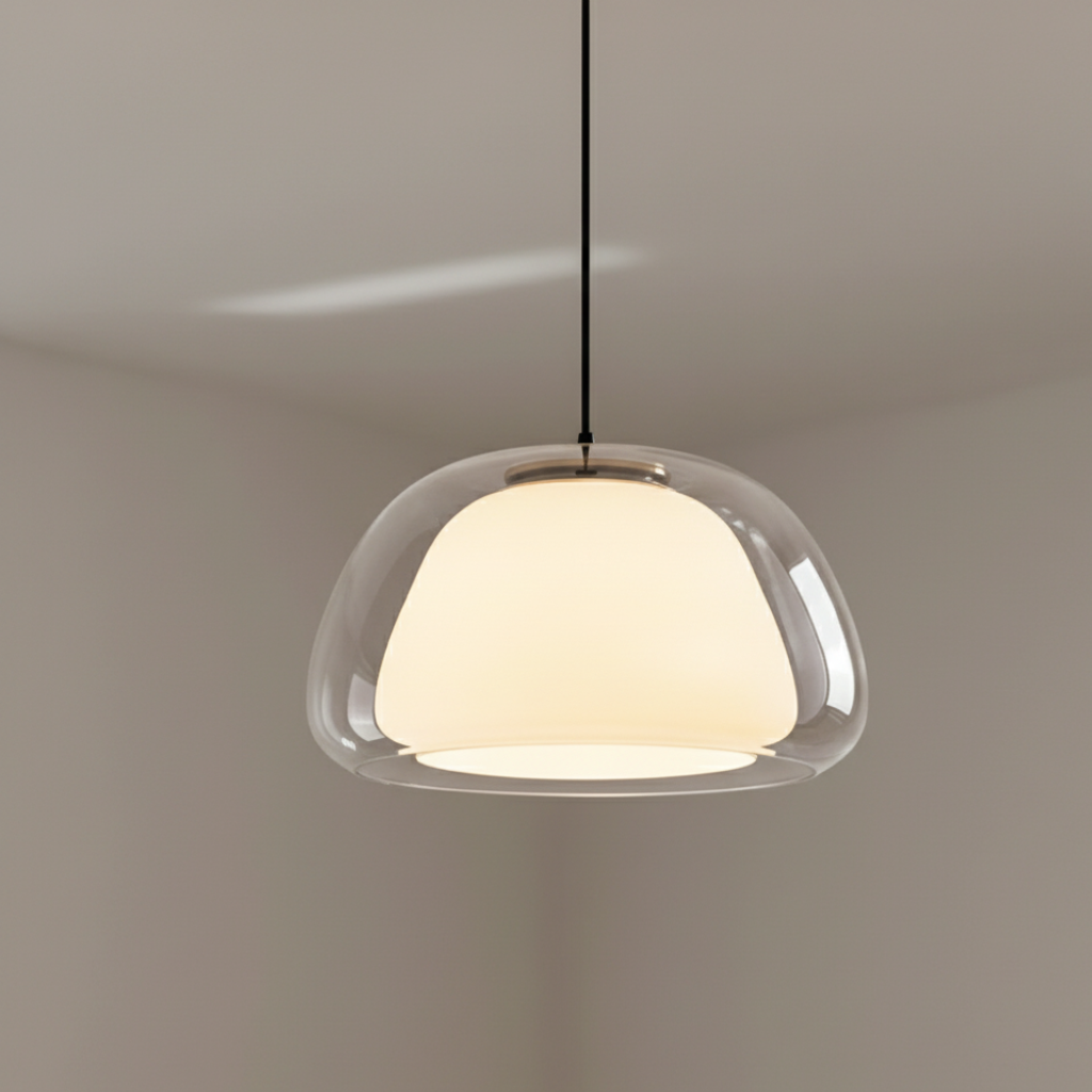 Elegant Glass Pendant Light | Adjustable Dome Design for Modern Kitchens and Dining Spaces 2