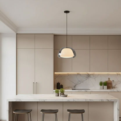Elegant Glass Pendant Light | Adjustable Dome Design for Modern Kitchens and Dining Spaces 3