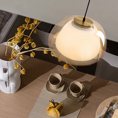 Elegant Glass Pendant Light | Adjustable Dome Design for Modern Kitchens and Dining Spaces 7