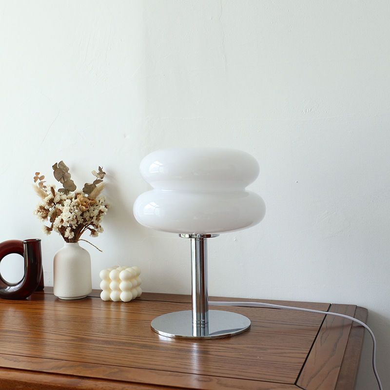 Elegant Glass Table Lamp | Modern Retro Design with Soft LED Glow | Stylish Bedside Lighting for Cozy Ambiance 3