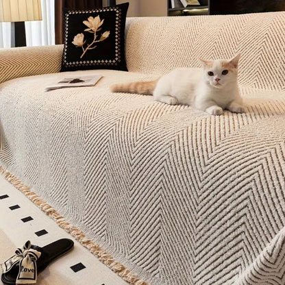 Elegant Herringbone Couch Cover | Non-Slip Design & Water-Resistant Fabric for Ultimate Protection 1